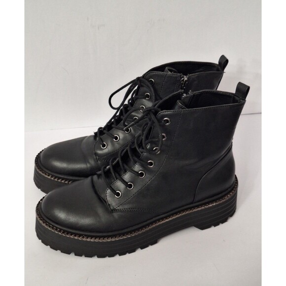 Y2K BCBG Generation Kayte Chunky Platform Combat Boots Womens Sz 10M Gothic - Picture 4 of 12